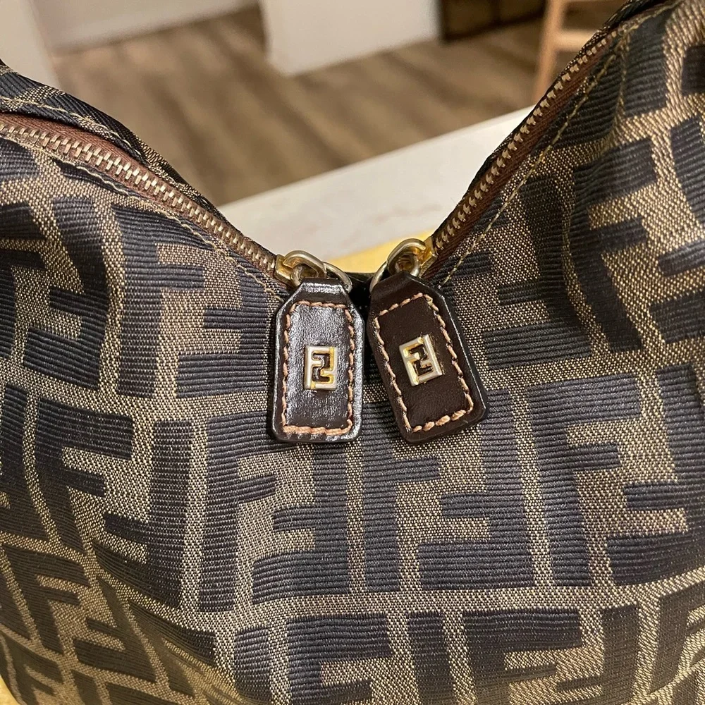 Authenticated Fendi Zucca Vintage Y2K Shoulder Purse Excellent Condition - Picture 10 of 16